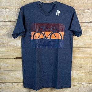 Men’s Navy Graphic T-Shirt with Bicycle Design NWT Size Small